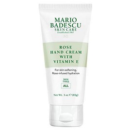 Mario Badescu Rose Hand Cream with Vitamin E for Men and Women, Non-Greasy, Light and Fast-Absorbing Hand Cream for Dry Cracked Hands, Ideal for All Skin Types, 3 Oz