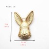 Punk Rabbit Head Brooch Pin for Women Girls Men Golden