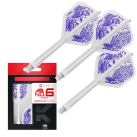 TARGET Japan K-Flex Solo Keita Ono No.6 KFlex Dart Flights and Shafts | Pack of 3 K Flex Player Edition Accessories | KFlex Dart Shafts, Medium (33mm)