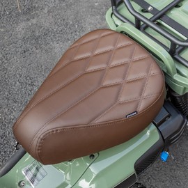 Motorcycle Leather Front Driver Seat Cushion Pad fit for Trail 125 CT125 Hunter Cub 125 2020 2021 2022 2023 2024 2025 Soft Solo Pillion Saddle, Brown