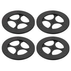 QUARKZMAN Pack of 4 Lazy Susan, 9 Inch Rotating Organiser, 360 Degree Swivel Ball Bearing, Rotating Organiser with Base for Kitchen Cupboard, Storage Organisation and Storage, Black