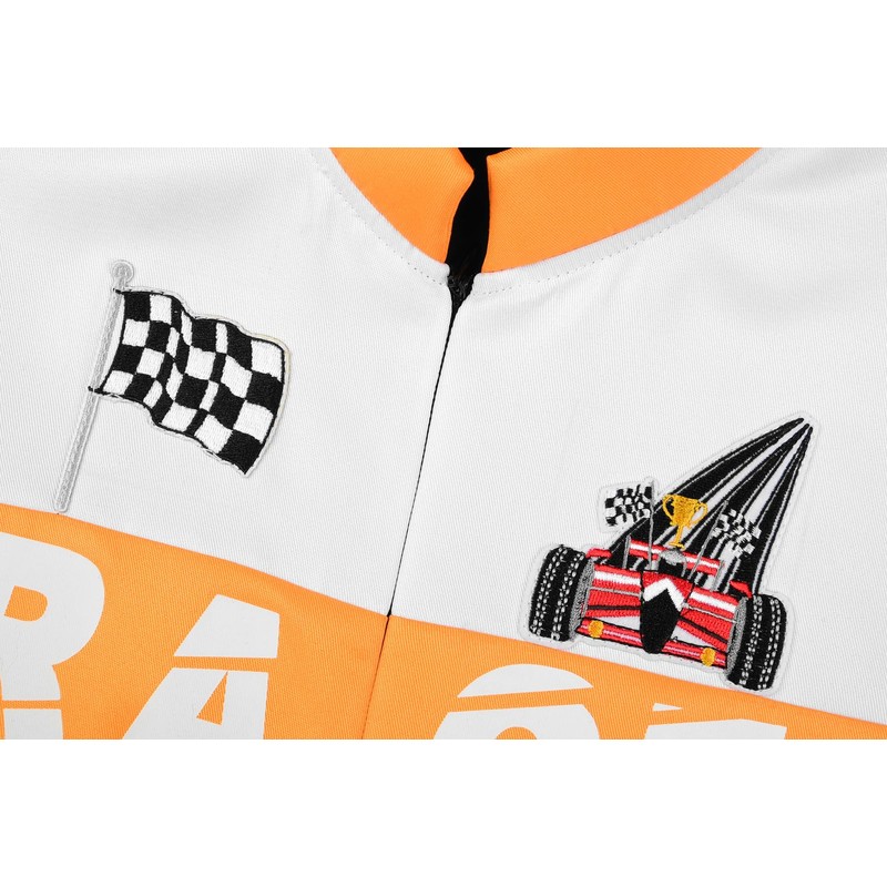 ReliBeauty Racing driver costume for children, boys with hat, 130