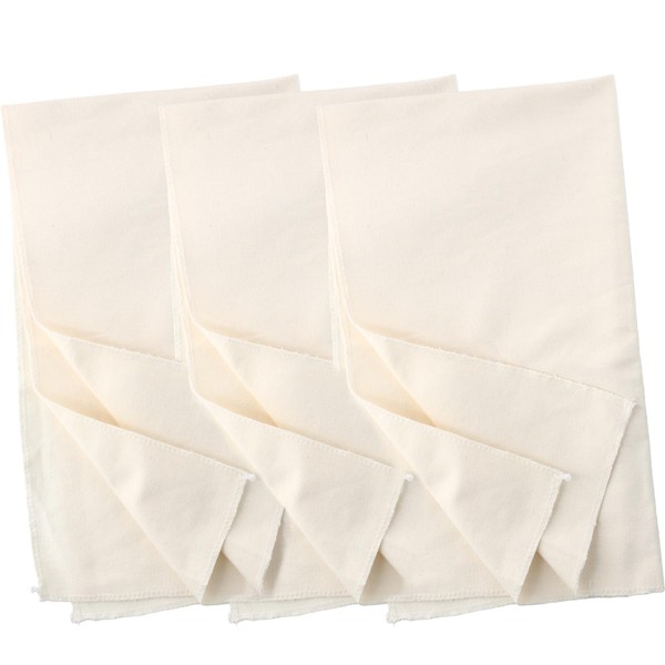 Volumoon Pack of 3 Natural Linen Dough Cloth, Baker's Linen,