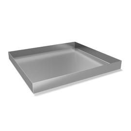 27" x 25" x 2.5" Washing Machine Pan, 304 Stainless Steel Washing Machine Drain Pan,Heavy Duty Pan for Under Washing Machine