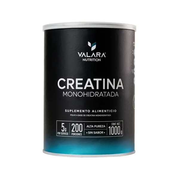 Valara Creatina Monohidratada 1 Kg Maxima Pureza 200 Porciones -
