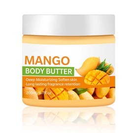 Trendyfave Mango Body Butter, Large-capacity Body Lotion, Body Moisturiser With Mango, Body Lotion for Dry Skin, Body Skin Care Smooth Skin Deeply Moisturize Skin, Body Butter For Women & Men 200ml
