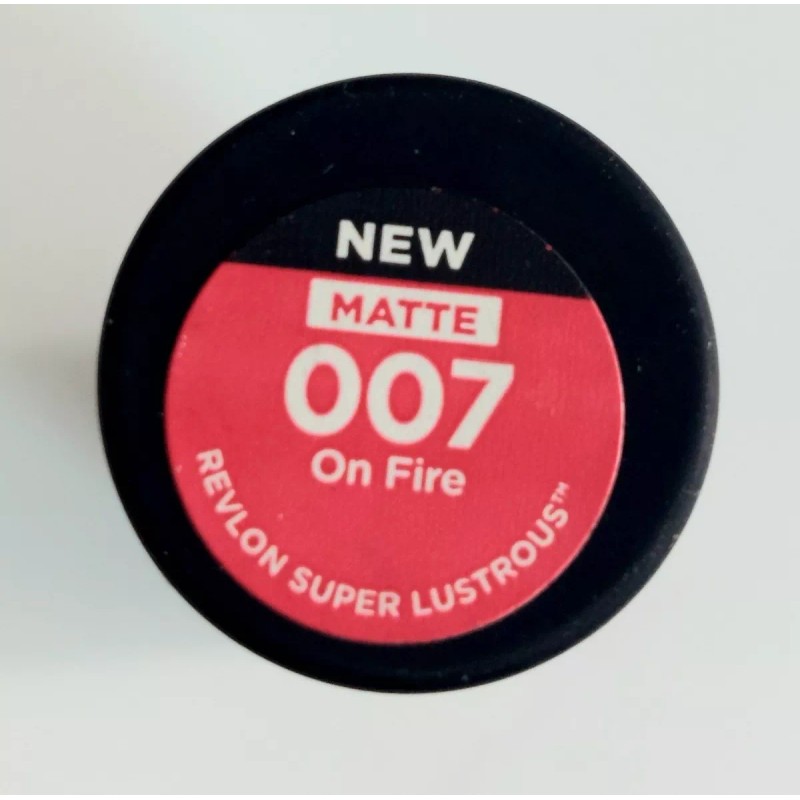 Revlon Labial Super Lustrous Revlon 007 On Fire Matte