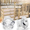 MroMax 6pcs Tiny Pull Handle Triangle Acrylic Mini Knob 19mm