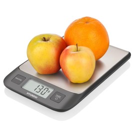 HYUNDAI Küchenwaage KVE927 I Digital I bis zu 5kg Tragkraft I +/- 1g Messgenauigkeit l LCD-Display I TARA Nullstellung und Zuwiegen