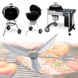 Ysislybin 22-1/2 Inch One-Touch Cleaning System Kit for Weber Kettle Barbecue 57 cm Replacement Parts Compatible with Weber 7444 Weber Kettle Grills Replacement Parts