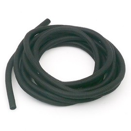 STRAIGHT 35-24101 Corrugated Tube, Black, 0.4 inches (10 mm) x 16.4 ft (5 m)