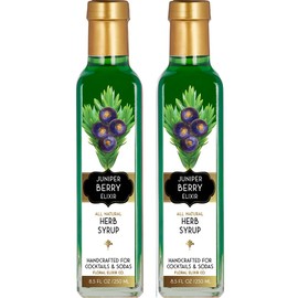 Floral Elixir Co. - All Natural Syrups for Cocktails & Sodas (2 x 8.5 oz) (Juniper Berry)