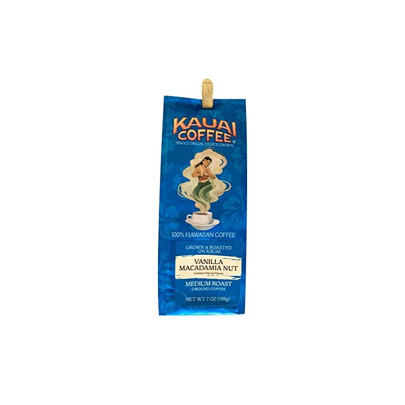 100 Percent Hawaiian Vanilla Macadamia Nut Ground Coffee
