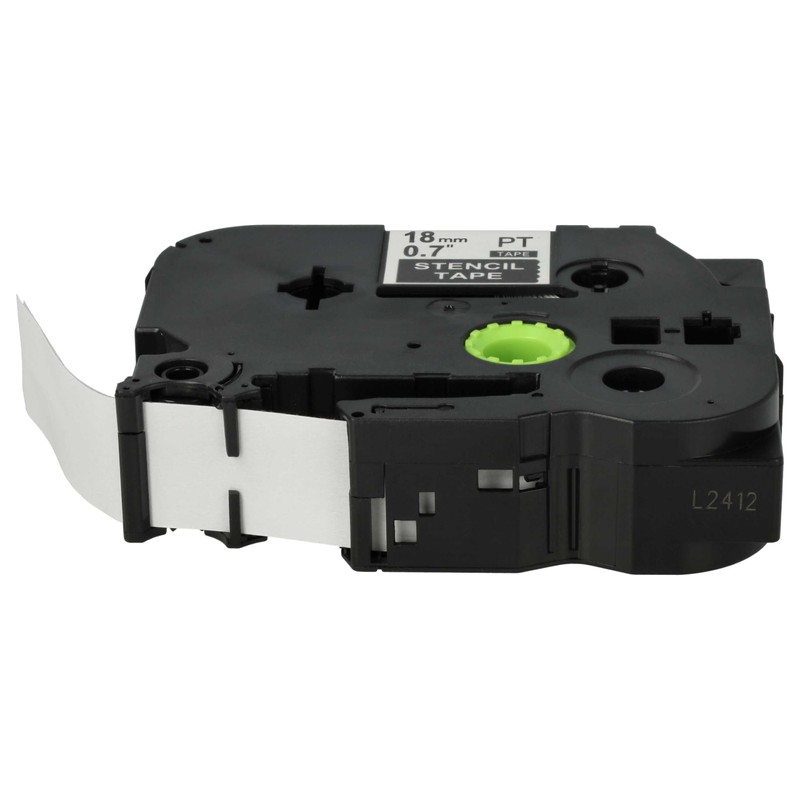 vhbw Stencil Tape White on Transparent for Label Devices Brother