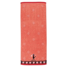 Marushin Face Towel, Ghibli, Kiki's Delivery Service, Lace Gigi, 100% Cotton, Antibacterial, Odor Resistant, 1005040600, Approx. 13.4 x 31.5 inches (34 x 80 cm)