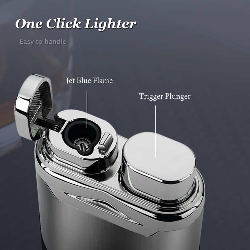 HONEST Torch Lighter Butane Gas refillable Windproof Lighter Mens Gifts