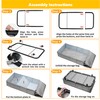 Large Sturdy Under Bed Storage with Wheels, 2 Pack 50L