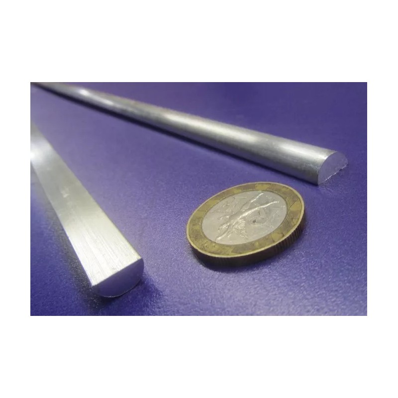 Basic Aluminum Half Round Rod (.375") 3/8" Dia, x 6
