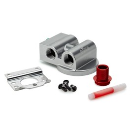 Setrab 18-RFHUT77-13-22-RTL SUSA Thermostatic Remote Oil Filter Stand, Billet, 13/16-16 Filter Thread, M22 Ports, Right-To-Left Flow, Od77Mm Id54Mm, For Small-To-Medium Spin-On Oil Filter Cans