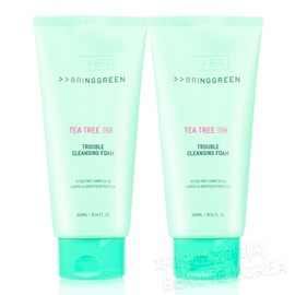 Bringgreen Tea Tree Cica Trouble Cleansing Foam 300ml (2 pieces) / 브링그린 티트리 시카 트러블 클렌징 폼 300ml 2개