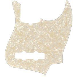 Fender Modern Pickguard, Jazz Bass, 10-Hole - Aged White Moto