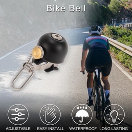 TUCKBOLD MTB Mountain Bike Road Bike Bicycle Trigger Bell 75DB Retro Crisp Ringing Loud Sound Horn Adjustable Cycling Handlebar Bell Black for Adults Children