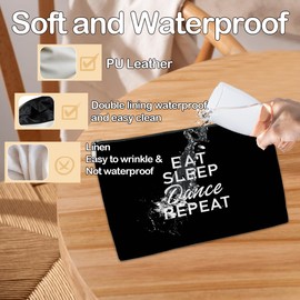 Eat Sleep Dance Repeat Gift Makeup Bag, Dance Accessories Dance Stuff, Dance Mom Gift, Dance Competition Gift Gymnastics Gift, Ballet Gift Dancer Gift for Daughter, Dance Recital Gift for Girl