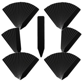 reiri Gardening Labels, Vertical Labels, Set of 100 (Black, Standing)