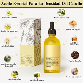 3 Piezas Aceite Natural Para el Crecimiento del Cabello, Aceite Natural para El Crecimiento Del Cabello, Aceite Orgánico De Romero Para el Crecimiento Del Cabello, Adecuado para el Cabello, Reducir la caída del cabello y proteger la salud del cuero cabel