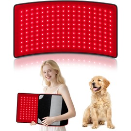 Red Light Therapy for Body, Large 24" x 12" Infrared Light Therapy Mat with Timer, 660nm 850nm Red Light Pad with 3 Modes & 5 Brightness Levels, Wearable, Ideal Gift for Women&Men(24"x12")