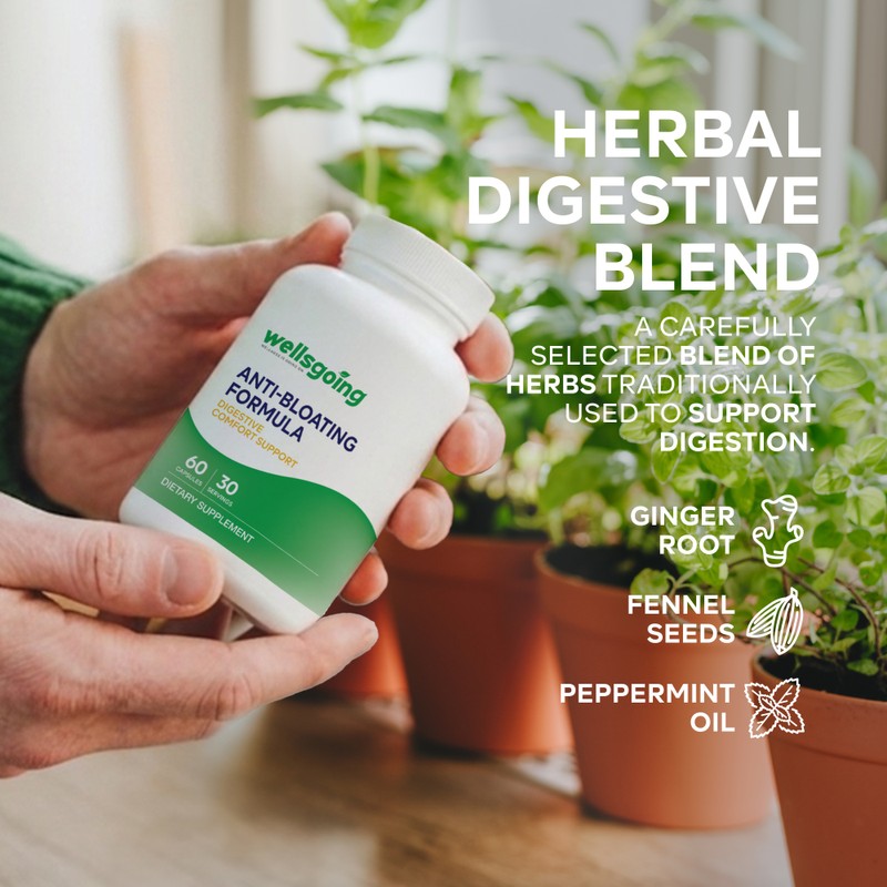 Anti-Bloating Formula – Digestive Enzymes & Herbal Blend for Bloating