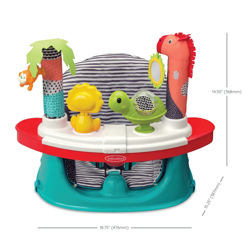 Infantino 3-in-1 Grow-with-Me Discovery Seat and Booster, Baby Activity Seat,