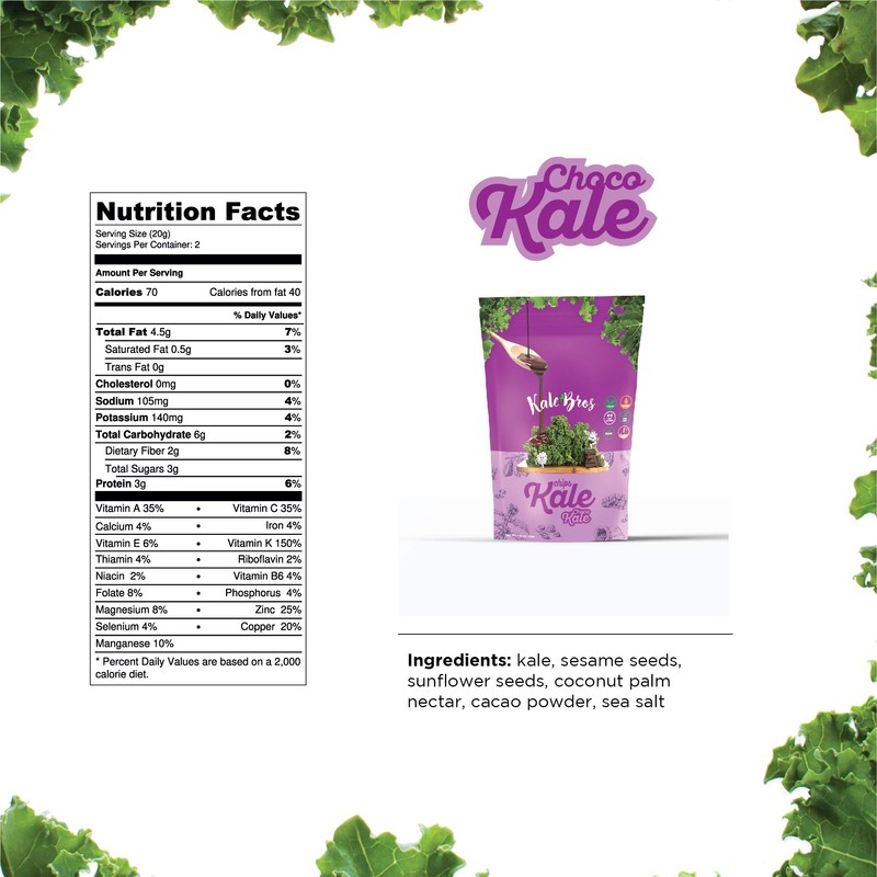 Kale Bros, Kale Chips, Choco Kale, Multi-pack (Pack of 3)