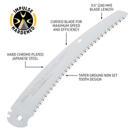 Silky Replacement Blade Only Ultra Accel 240mm Curved Blade Large Teeth (447-24)