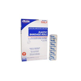 Dukal 260152 Elastic Bandage, Latex-Free, 6" x 4.5 Yard, Pack of 10