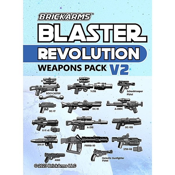 BrickArms Blaster Revolution v2 Unisex Kid's Toy Gun, Modern Style,