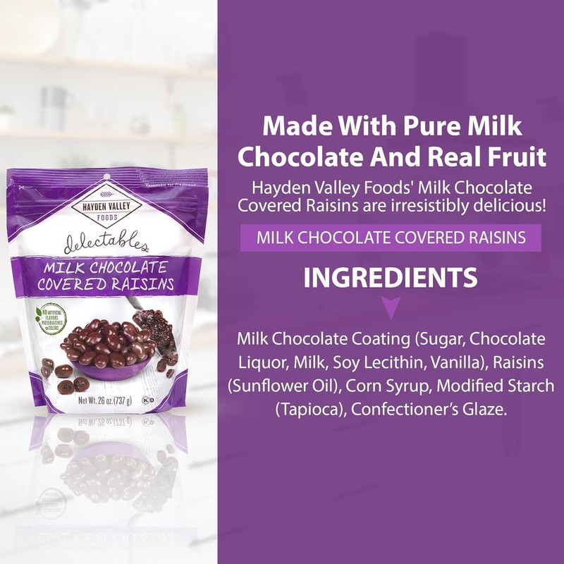 Hayden Valley Foods Milk Chocolate Covered Raisins | 26 oz