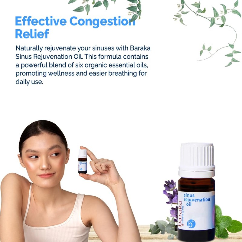 Baraka Sinus Rejuvenation Oil - A Powerful Blend of 6