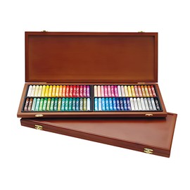 MUNGYO Oil Pastel Set for Artists - 72 Vivid Colors in Wooden Box, Smooth and Blendable, Fade-Resistant, Perfect for Artists and Beginners
