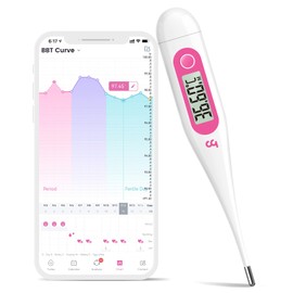 Femometer Vinca Lite Basal Thermometer, Digital Fertility Thermometer for Ovulation Cycle Control Fertility Monitor, Pink
