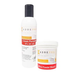 Kobe Professional Cream Peroxide 6% 20 Vol 250 ml + White Powder Bleach 80g