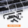 460 Piece M5 Cylinder Screws Nuts Set, Hexagon Socket Screws