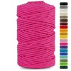 Netuno 1x Macramé Yarn, Fuchsia, 3 mm 100 m Cotton