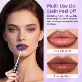 KIMUSE 5 Colors Lip Stain Masque - Long-Lasting Waterproof Lip Tint, Smudge-Proof Matte Lip Stains for All-Day Wear, Transfer-Resistant Lip Makeup