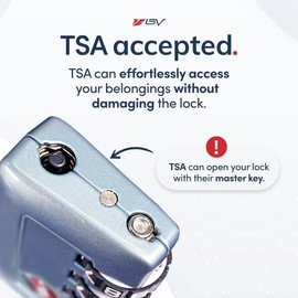 TSA Accepted Luggage Travel Lock, Advanced TSA008 core, Set-Your-Own Combination Lock for School Gym Locker, Luggage Suitcase Baggage Locks, Filing Cabinets, Toolbox, Case (Arctic Blue, 2 Pack)