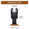 100Pcs Curved-Edge Oscillating Tool Blades Professional Universal Oscillating Saw Blades