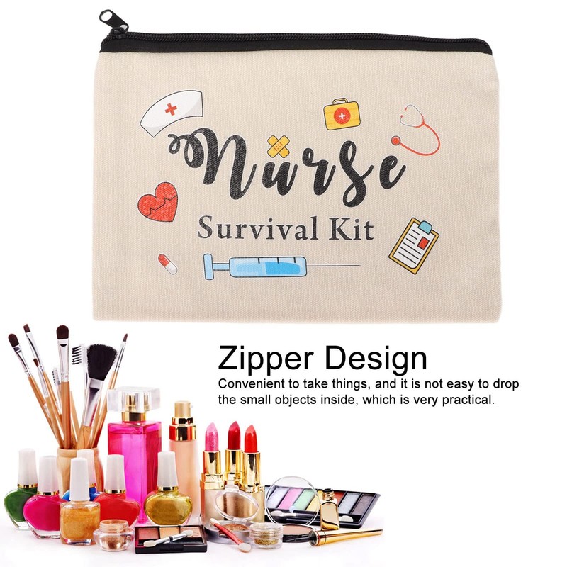 Nurse Survival Kit Bag, 5 Pieces Make Up Bag Cute
