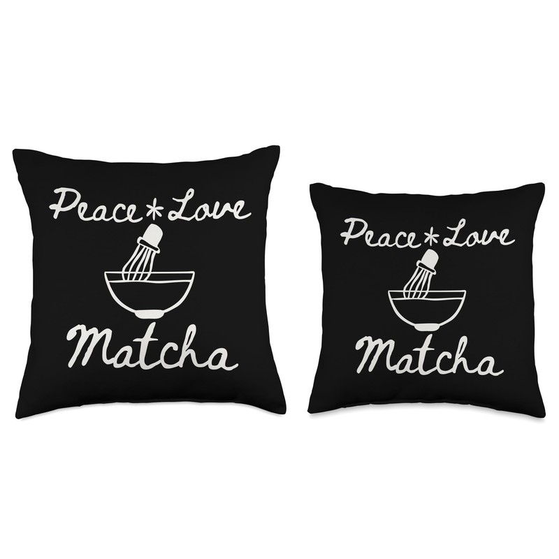 Peace, Love Matcha Latte Matcha Lover Throw Pillow