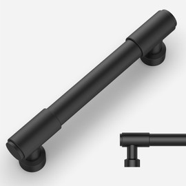 Amerdeco UK0067 Furniture Handles, Black Cabinet Handles, Kitchen Handles, 96 mm Hole Spacing, Drawer Handles, Drawer Handles, Handles for Kitchen Cabinets, Wardrobe, Pack of 10