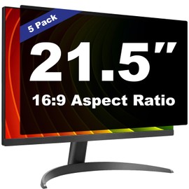 Pozlle [5 Pack] 21.5 Inch Computer Privacy Screen Shield for 16:9 Widescreen Desktop Monitor - Anti-Glare Blue Light Privacy Filters and Anti Spy Privacy Screen Protector Film